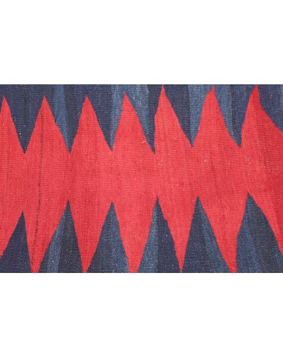Tappeto Kilim Vintage Persia rosso grigio 80x141