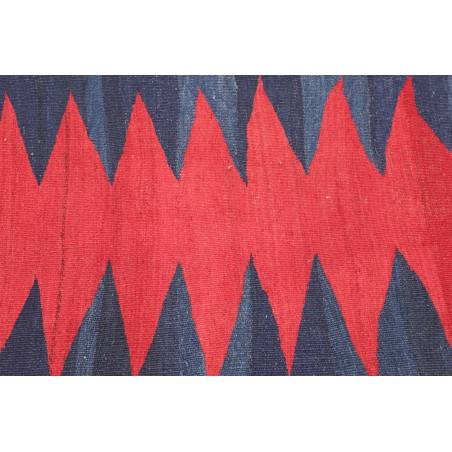 Tappeto Kilim Vintage Persia rosso grigio 80x141