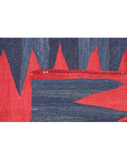 Tappeto Kilim Vintage Persia rosso grigio 80x141