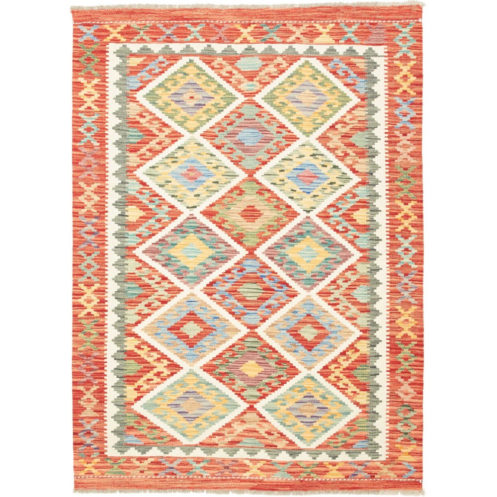 Tappeto Kilim Afghanistan marrone beige 128x176