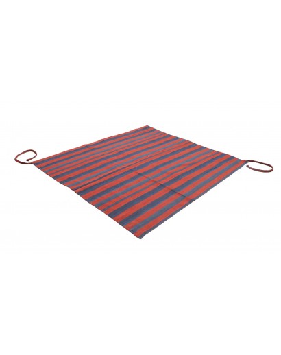 Tappeto Kilim Vintage Persia rosso grigio 170x170