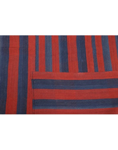 Tappeto Kilim Vintage Persia rosso grigio 170x170