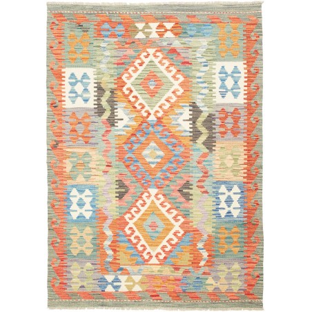 Tappeto Kilim Afghanistan marrone grigio 124x175