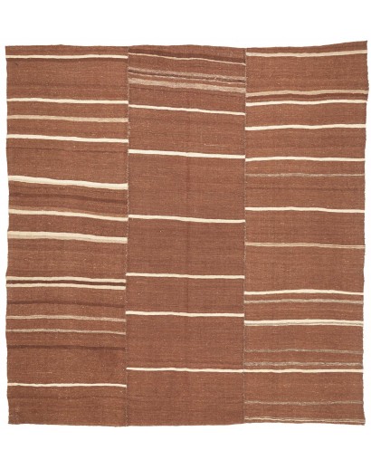 Tappeto Kilim Vintage Persia marrone bianco 200x212