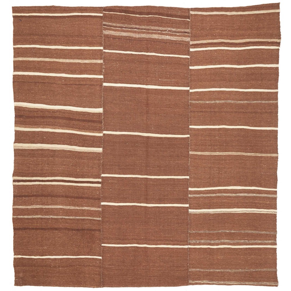 Tappeto Kilim Vintage Persia marrone bianco 200x212