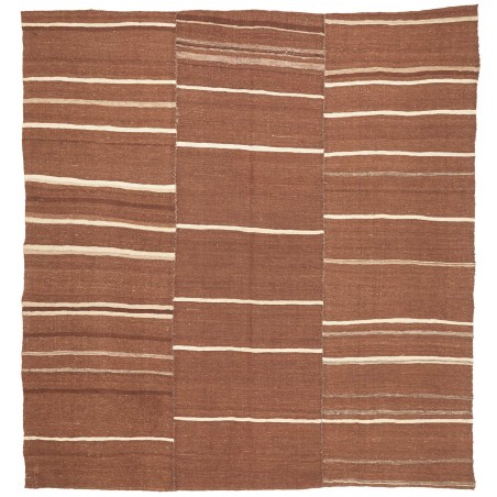 Tappeto Kilim Vintage Persia marrone bianco 200x212