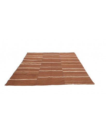Tappeto Kilim Vintage Persia marrone bianco 200x212