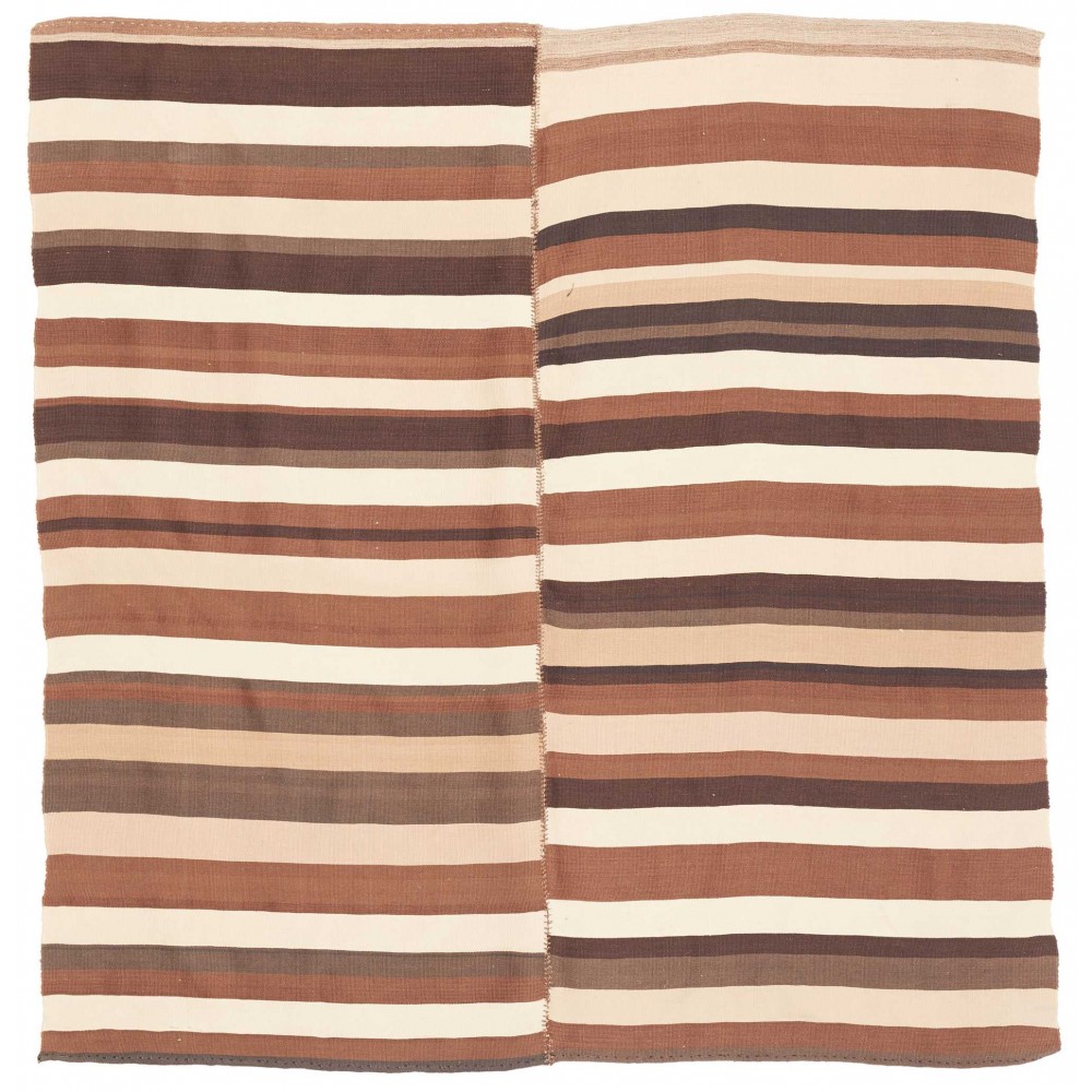 Tappeto Kilim Vintage Persia marrone 135x136