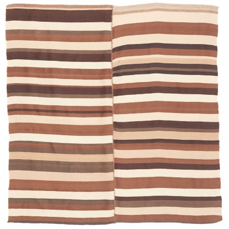 Tappeto Kilim Vintage Persia marrone 135x136