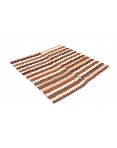 Tappeto Kilim Vintage Persia marrone 135x136
