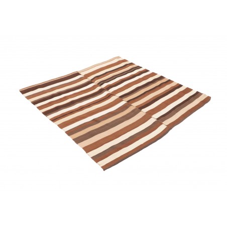 Tappeto Kilim Vintage Persia marrone 135x136