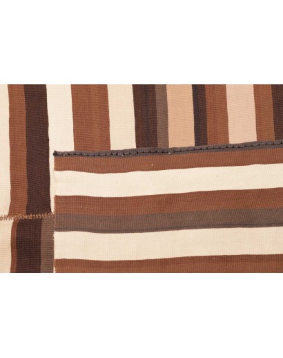 Tappeto Kilim Vintage Persia marrone 135x136