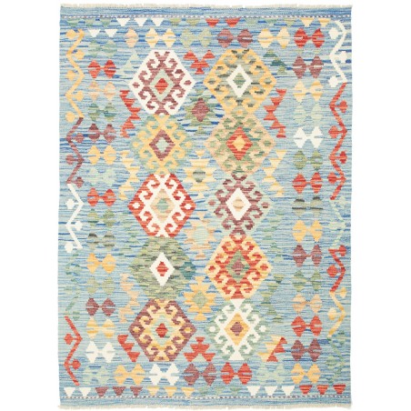 Tappeto Kilim Afghanistan beige bianco 128x178