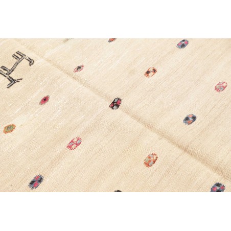 Tappeto Kilim Vintage Persia bianco grigio 110x126