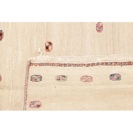 Tappeto Kilim Vintage Persia bianco grigio 110x126