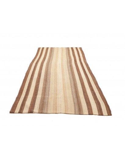 Tappeto Kilim Vintage Persia giallo marrone 145x305
