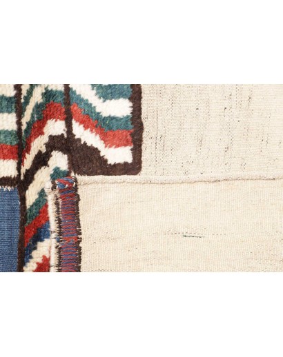 Tappeto Kilim Vintage Persia bianco azzurro 146x74