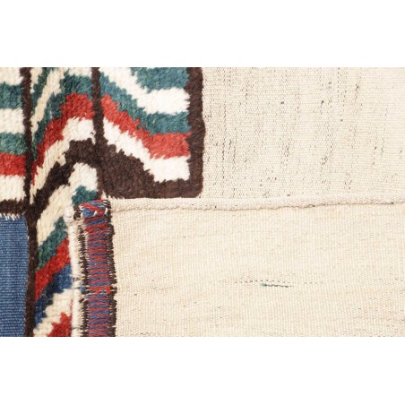 Tappeto Kilim Vintage Persia bianco azzurro 146x74