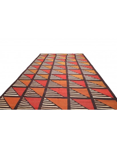 Tappeto Kilim Vintage Persia grigio rosso 301x446