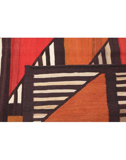 Tappeto Kilim Vintage Persia grigio rosso 301x446
