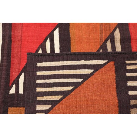 Tappeto Kilim Vintage Persia grigio rosso 301x446