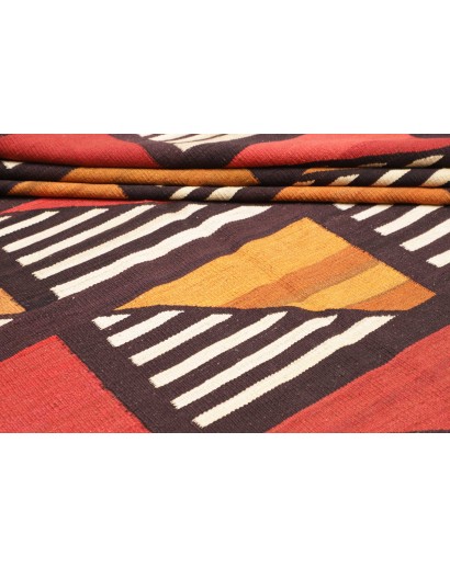 Tappeto Kilim Vintage Persia grigio rosso 301x446