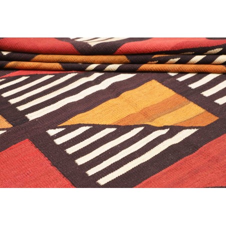 Tappeto Kilim Vintage Persia grigio rosso 301x446