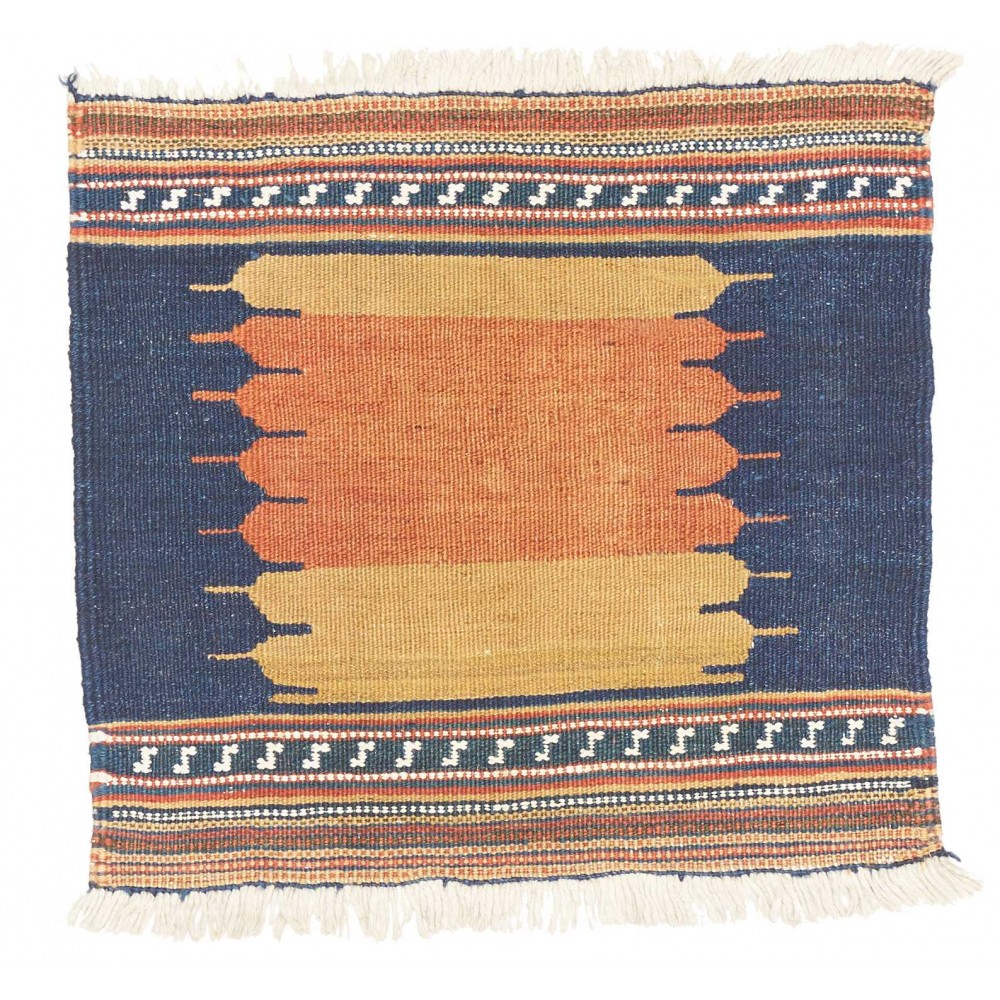 Tappeto Kilim Vintage Persia marrone grigio 66x60