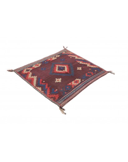 Tappeto Kilim Vintage Persia azzurro marrone 108x123