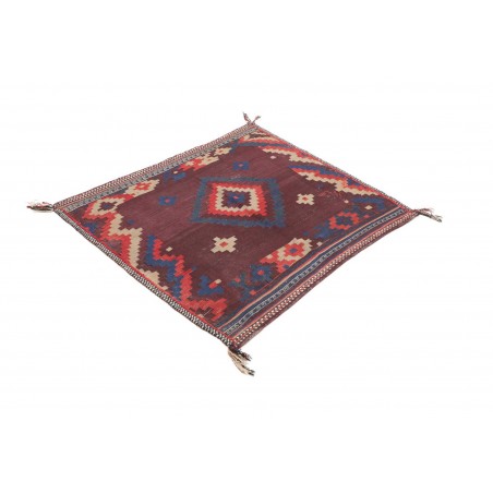 Tappeto Kilim Vintage Persia azzurro marrone 108x123