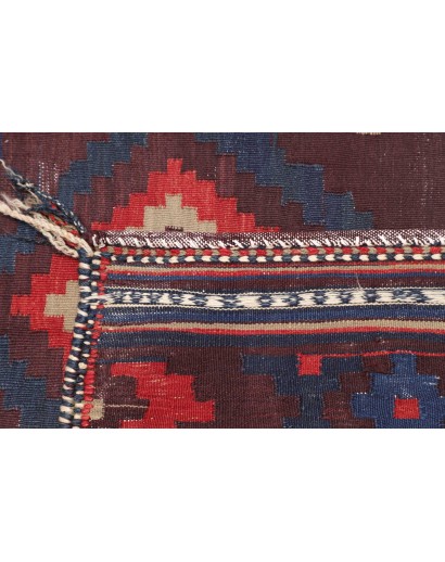 Tappeto Kilim Vintage Persia azzurro marrone 108x123