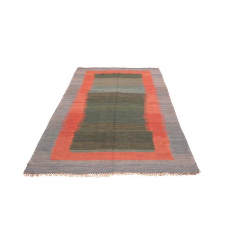 Tappeto Kilim Vintage Persia marrone verde 121x241