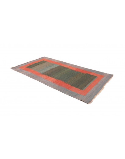 Tappeto Kilim Vintage Persia marrone verde 121x241
