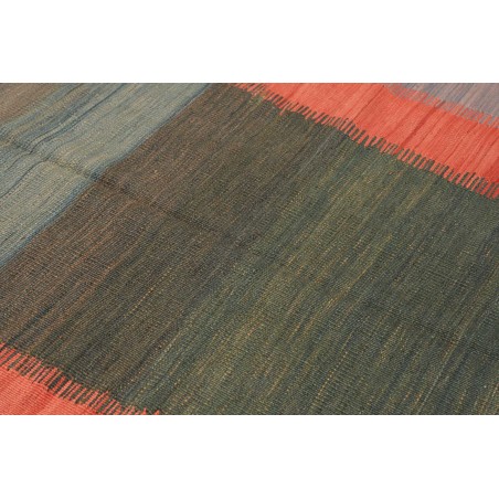 Tappeto Kilim Vintage Persia marrone verde 121x241