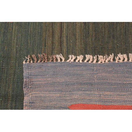 Tappeto Kilim Vintage Persia marrone verde 121x241