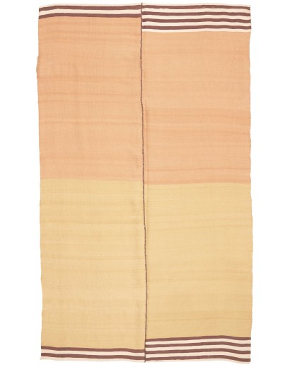 Tappeto Kilim Vintage Persia marrone bianco 129x218