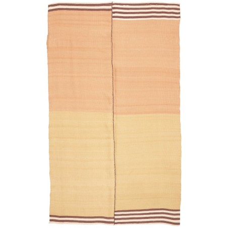 Tappeto Kilim Vintage Persia marrone bianco 129x218