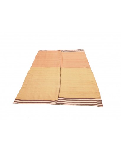 Tappeto Kilim Vintage Persia marrone bianco 129x218