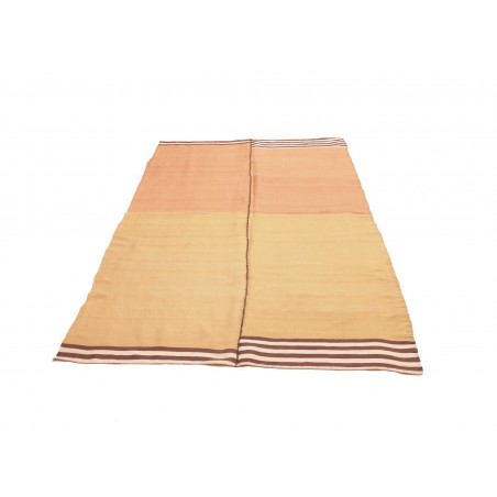 Tappeto Kilim Vintage Persia marrone bianco 129x218
