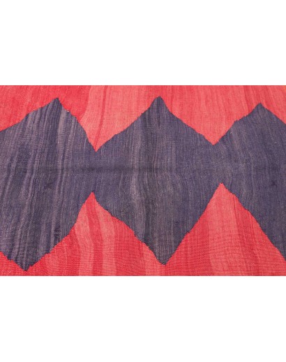 Tappeto Kilim Vintage Persia rosso azzurro 109x301