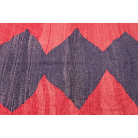 Tappeto Kilim Vintage Persia rosso azzurro 109x301