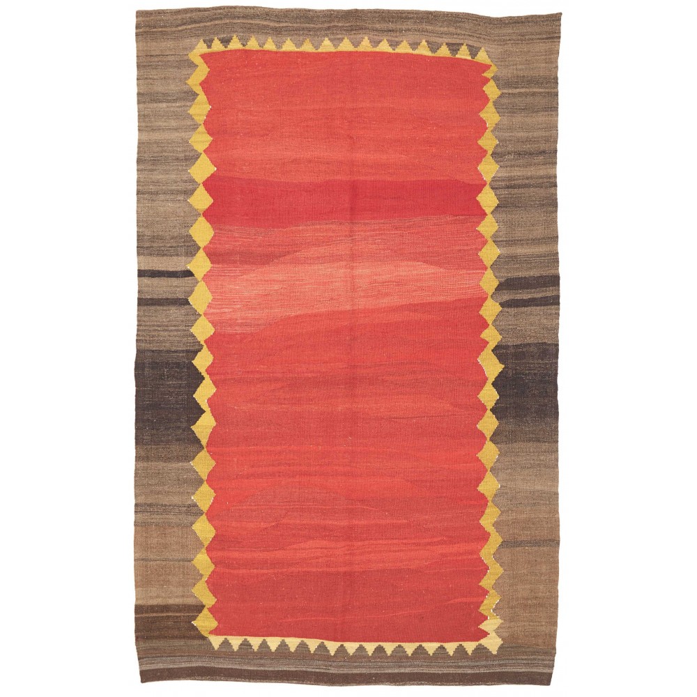 Tappeto Kilim Vintage Persia rosso 146x344