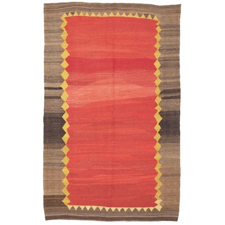 Tappeto Kilim Vintage Persia rosso 146x344