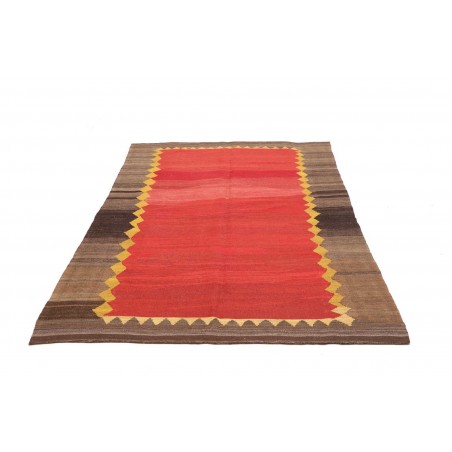 Tappeto Kilim Vintage Persia rosso 146x344