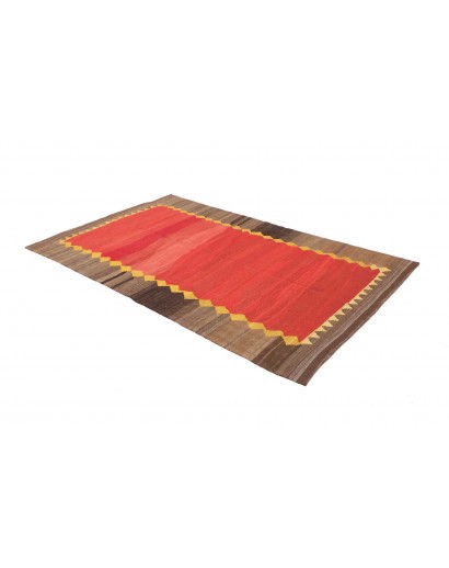 Tappeto Kilim Vintage Persia rosso 146x344