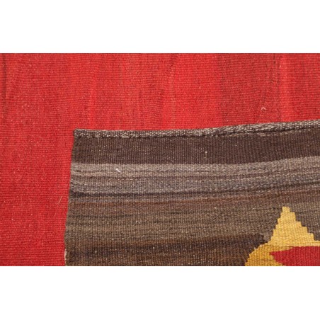 Tappeto Kilim Vintage Persia rosso 146x344