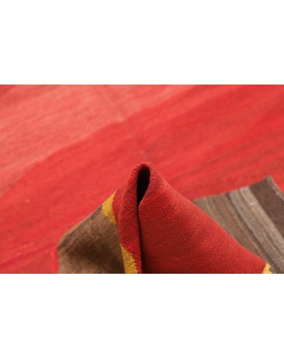 Tappeto Kilim Vintage Persia rosso 146x344