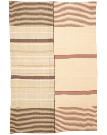 Tappeto Kilim Vintage Persia giallo azzurro 139x210