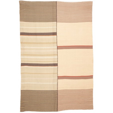 Tappeto Kilim Vintage Persia giallo azzurro 139x210