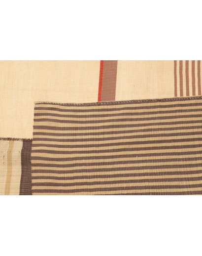 Tappeto Kilim Vintage Persia giallo azzurro 139x210